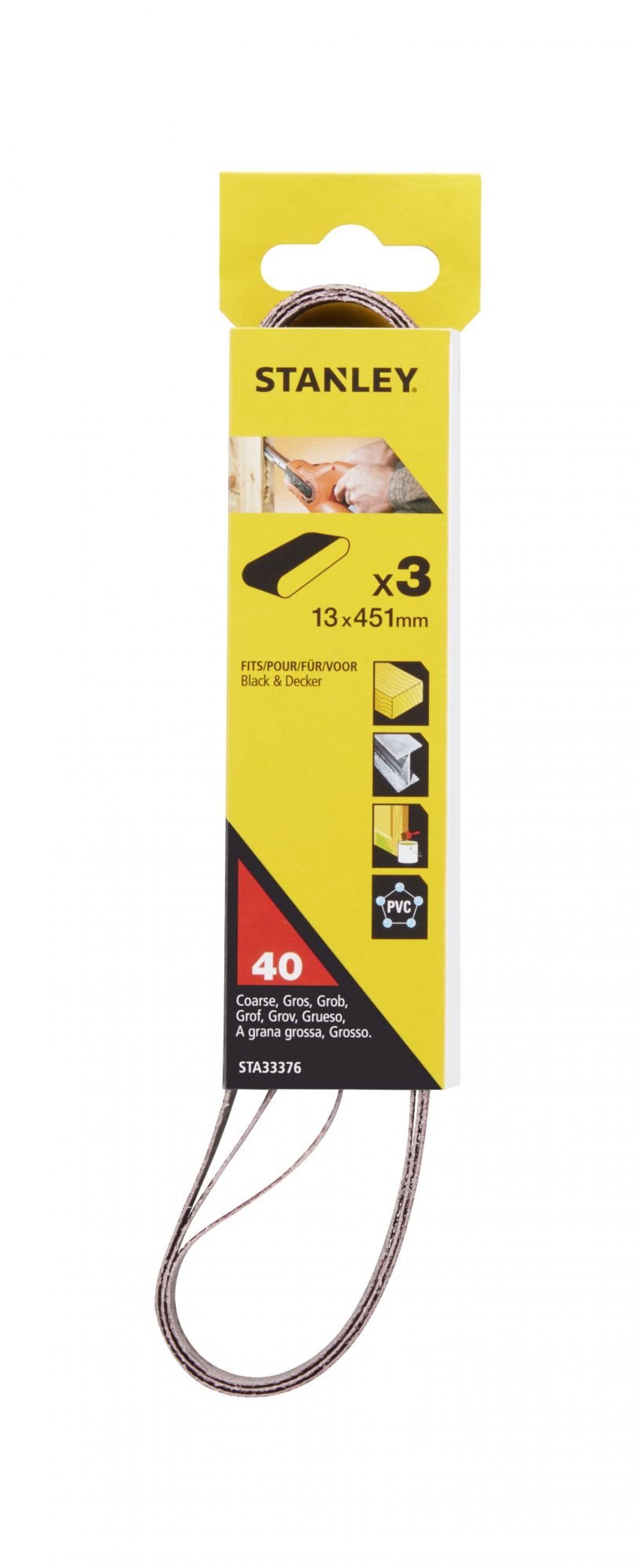 Lixa cinta 13 x 451mm.Grão 40.ref.STA33376-XJ STANLEY
