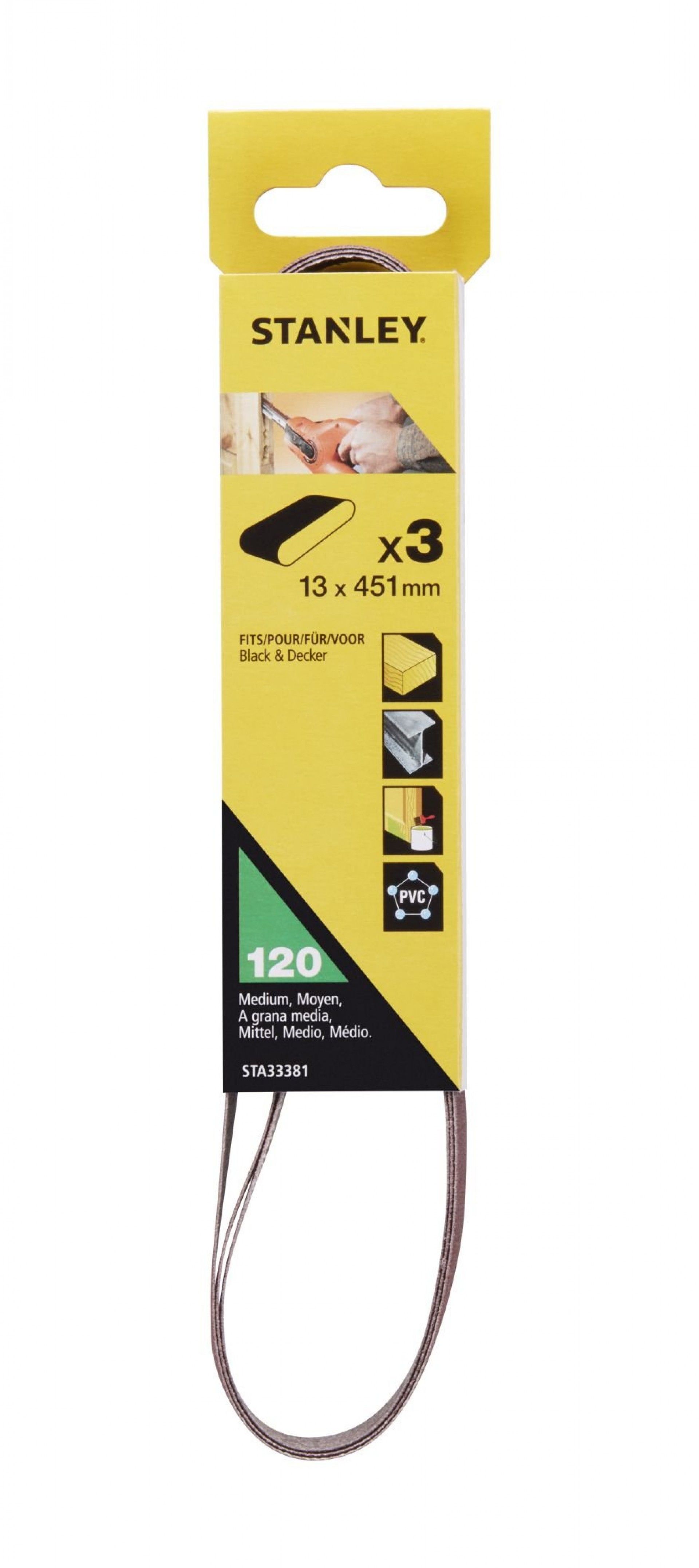 Lixa cinta 13 x 451mm.Grão 120.ref.STA33381-XJ STANLEY