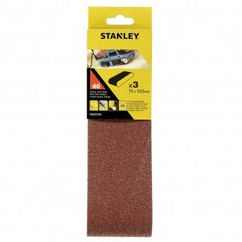 3 Bandas de lixa.75 x 533 mm Gro 40.ref.STA33181-XJ STANLEY