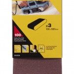 3 Bandas de lixa.100 x 560 mm Grão 100.ref.STA33256-XJ STANLEY 3 Bandas de lixa.100 x 560 mm Grão 100.ref.STA33256-XJ STANLEY