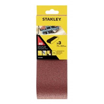 3 Bandas de lixa.75 x 457 mm Gro 60.ref.STA33096-XJ STANLEY