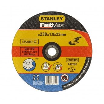 Disco de liga para corte em metal 230x1.8 ref STA32687-QZ STANLEY