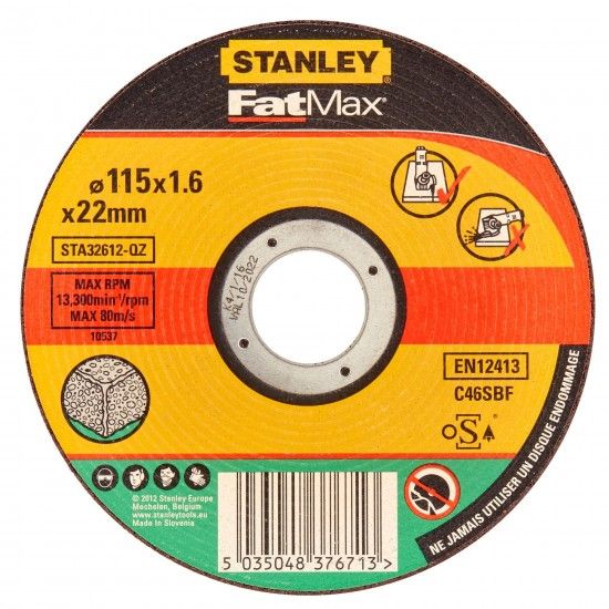 Disco Abrasivo para corte em pedra ref STA32612-QZ STANLEY