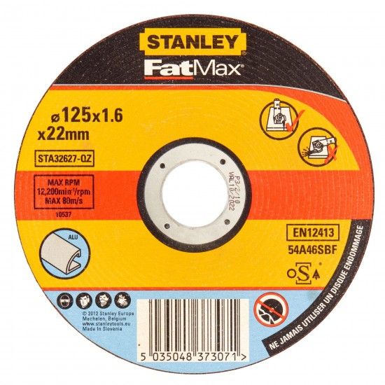 Disco Abrasivo para corte em alumnio 125x1.6 ref STA32627-QZ STANLEY