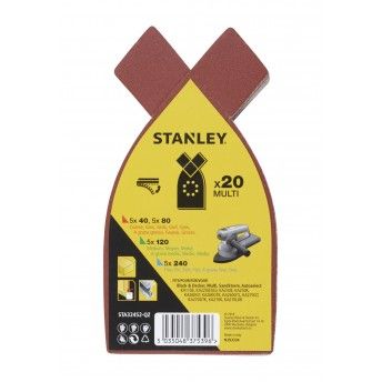 20 folhas de lixa para Multilijadora.Gro Sortido.ref.STA32452-QZ STANLEY