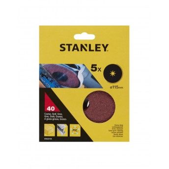 5 Discos de lixa banco fibra ø 115x22 mm refª STA32155-XJ STANLEY 5 Discos de lixa banco fibra ø 115x22 mm refª STA32155-XJ STANLEY