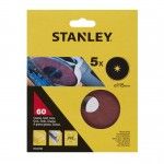 5 Discos de lixa banco fibra  115x22 mm ref STA32160-XJ STANLEY