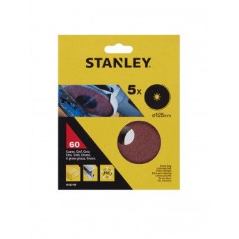 5 Discos de lixa banco fibra ø 125x22 mm. Grão 60 refª STA32185-XJ STANLEY 5 Discos de lixa banco fibra ø 125x22 mm. Grão 60 refª STA32185-XJ STANLEY