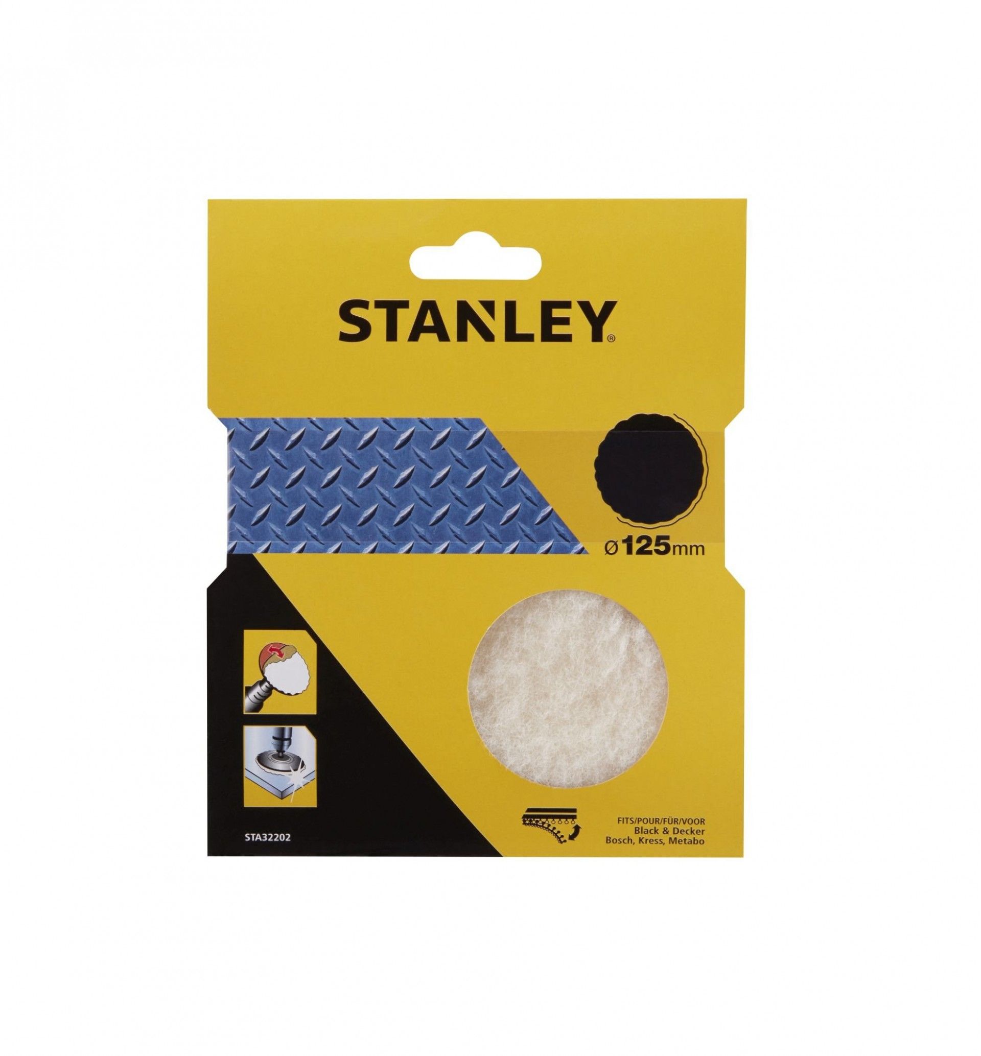 Boina lã ø 125 mm Autoadherente.ref.STA32202-XJ STANLEY