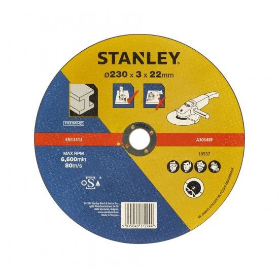 Disco de corte para metal  230 mm ref STA32040-QZ STANLEY