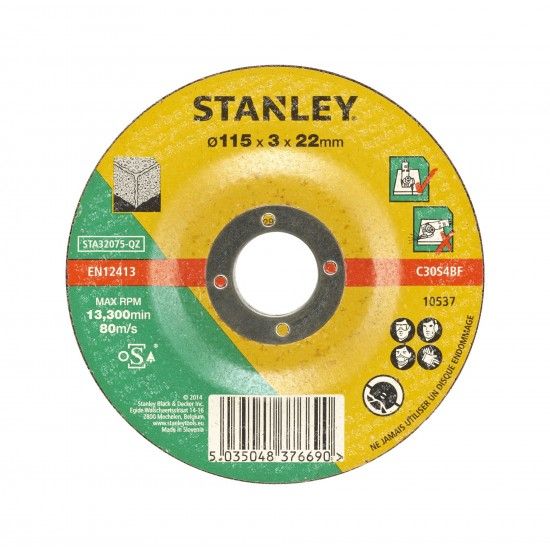 Disco de corte para alvenaria  115 mm, ref STA32075-QZ STANLEY