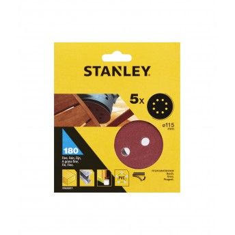 5 Discos  115 mm Para Lixadora rotorbital ref STA32017-XJ STANLEY