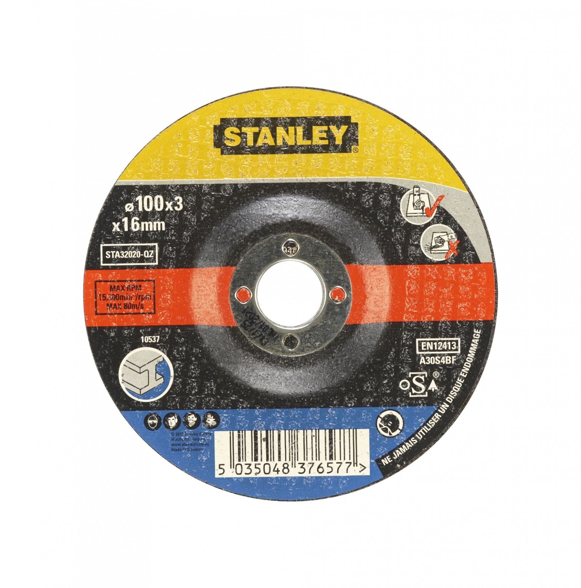Disco de corte para metal ø 100 mm refª STA32020-QZ STANLEY