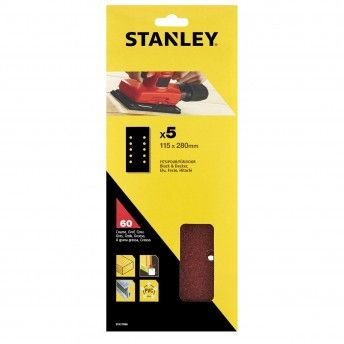 5 folhas de lixa perfuradas refª STA31066-XJ STANLEY 5 folhas de lixa perfuradas refª STA31066-XJ STANLEY