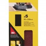 5 folhas de lixa sem perfurar ref� STA31093-XJ STANLEY