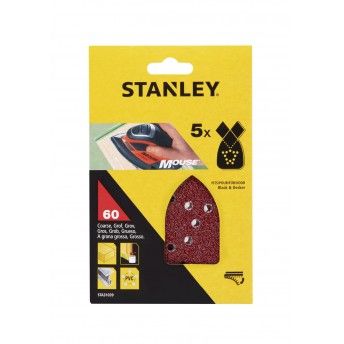 5 Folhas de lixa Gro 60 ref STA31039-XJ STANLEY