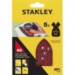 5 Folhas de lixa Gr�o 40.ref.STA31034-XJ STANLEY