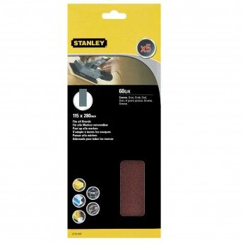 5 folhas de lixa sem perfurar refª STA31006-XJ STANLEY 5 folhas de lixa sem perfurar refª STA31006-XJ STANLEY