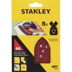 5 Folhas de lixa Gr�o 60 ref� STA31039-XJ STANLEY