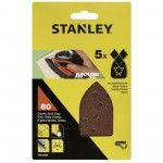 5 Folhas de lixa Gro 80.ref.STA31004-XJ STANLEY