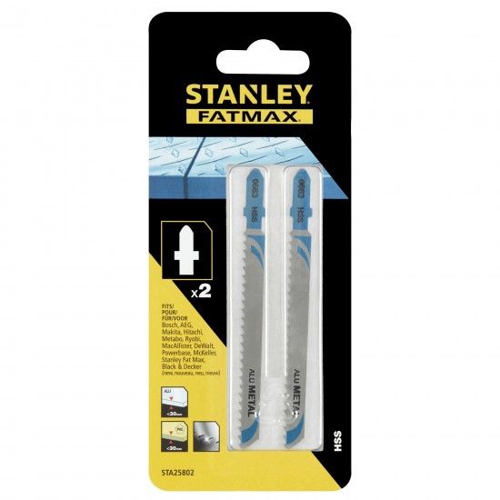 2 folhas HSS.Para cortes rápidos de alumínio e plástico refª STA25802-XJ STANLEY 2 folhas HSS.Para cortes rápidos de alumínio e plástico refª STA25802-XJ STANLEY