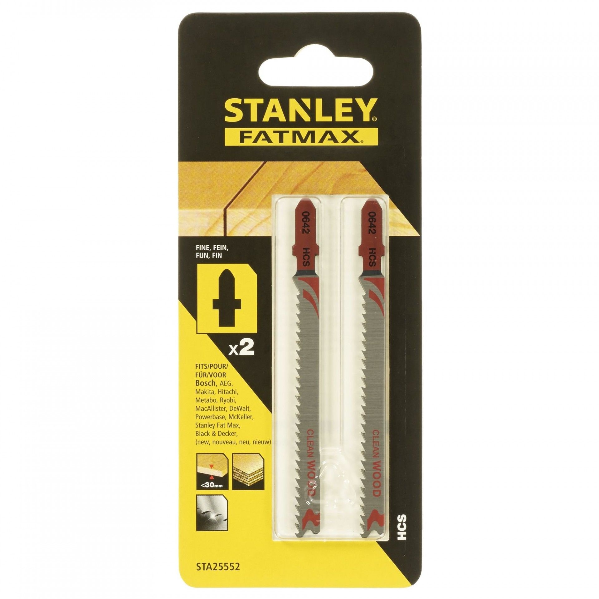 2 folhas HCS.Longa duração refª STA25552-XJ STANLEY