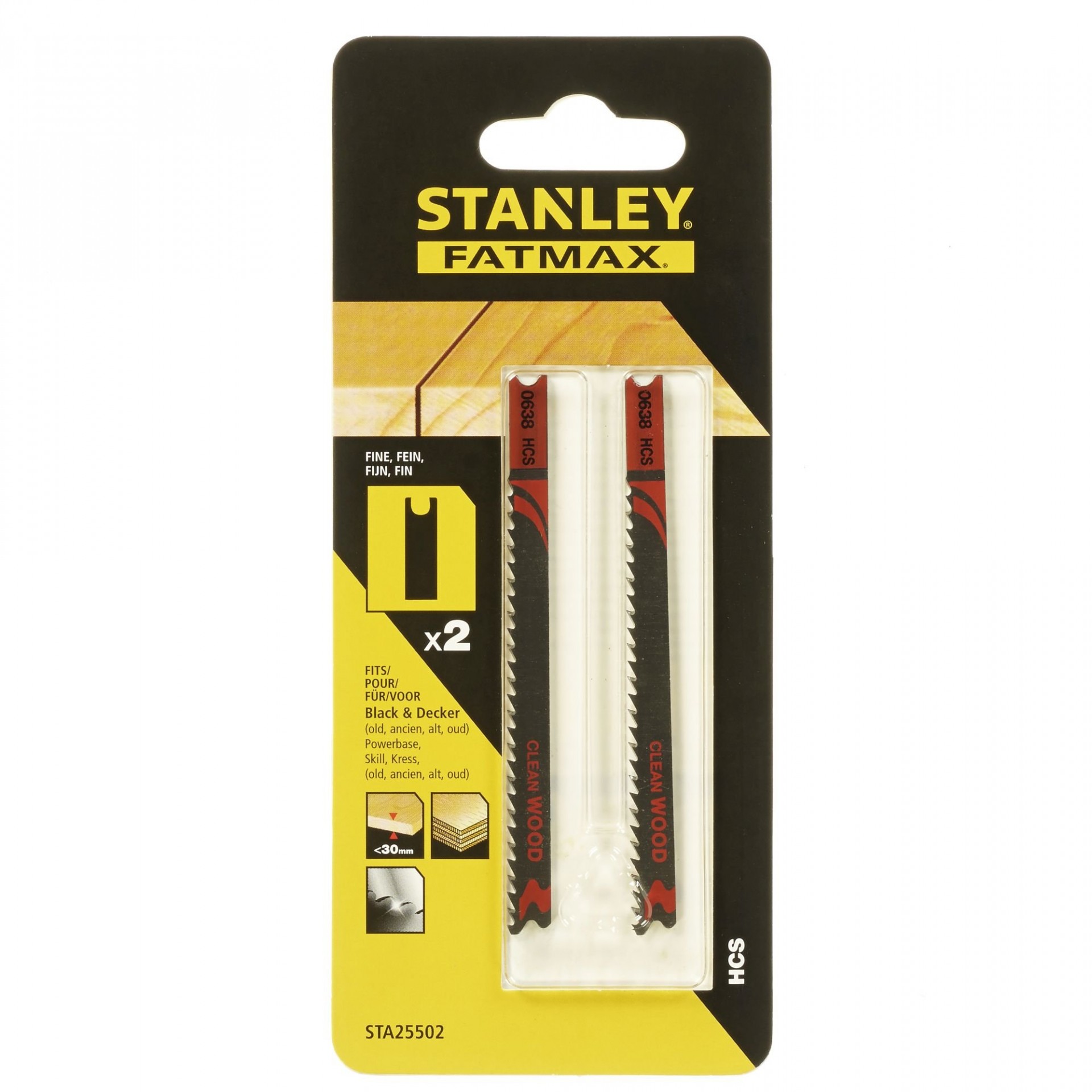 2 folhas HCS.Longa duração refª STA25502-XJ STANLEY