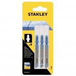 3 folhas HSS para corte reto ref� STA22163-XJ STANLEY