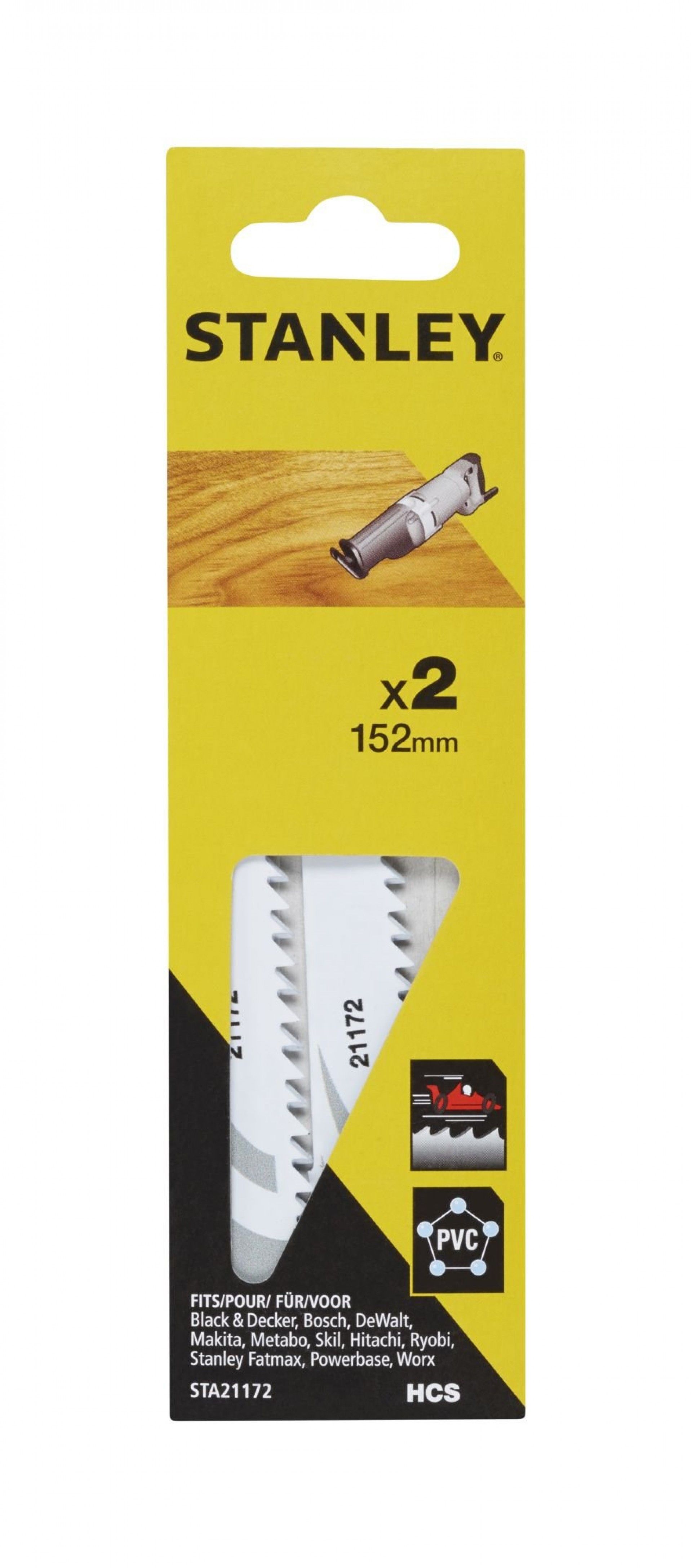 2 Folhas HCS para corte fino e reto refª STA21172-XJ STANLEY