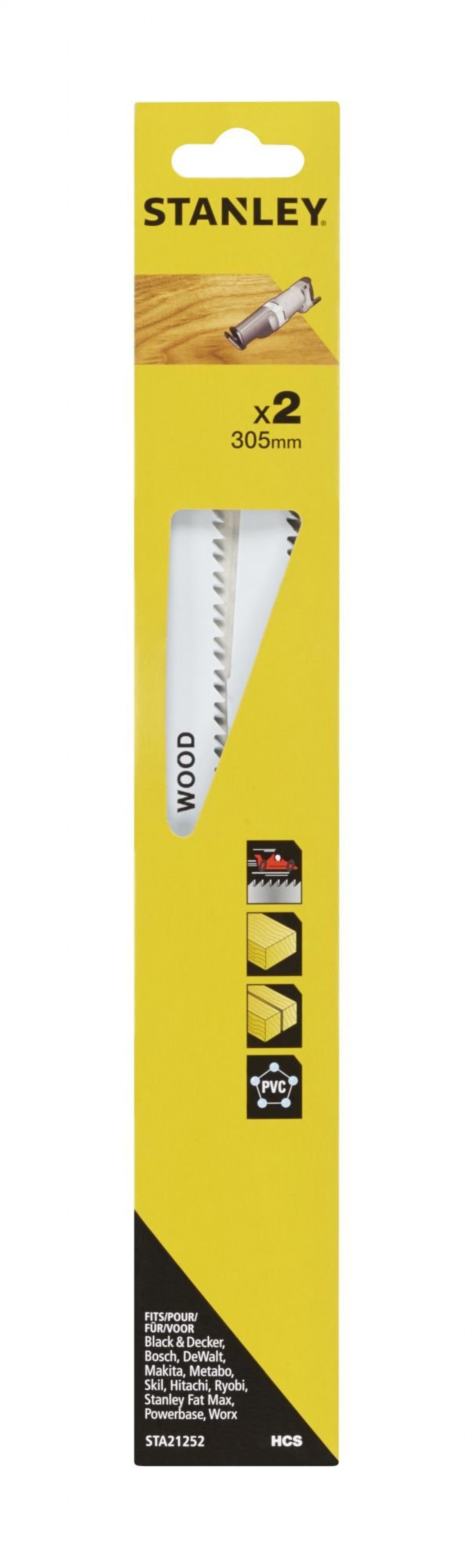 2 Folhas HCS para corte fino e reto refª STA21252-XJ STANLEY
