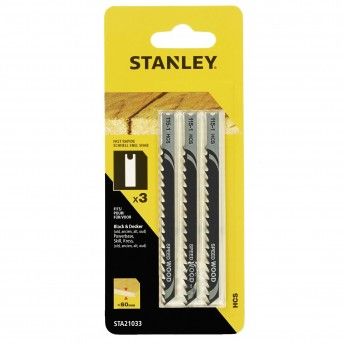 3 folhas HCS para corte reto e r�pido ref� STA21033-XJ STANLEY