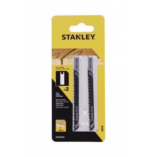 2 folhas HCS para corte reto e rpido ref STA21032-XJ STANLEY