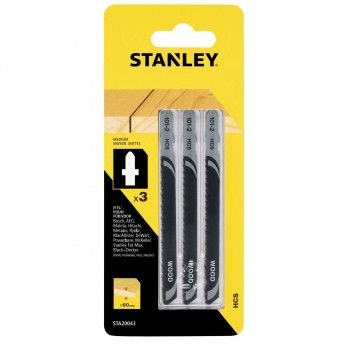 3 folhas HCS para corte basto e reto ref� STA20043-XJ STANLEY