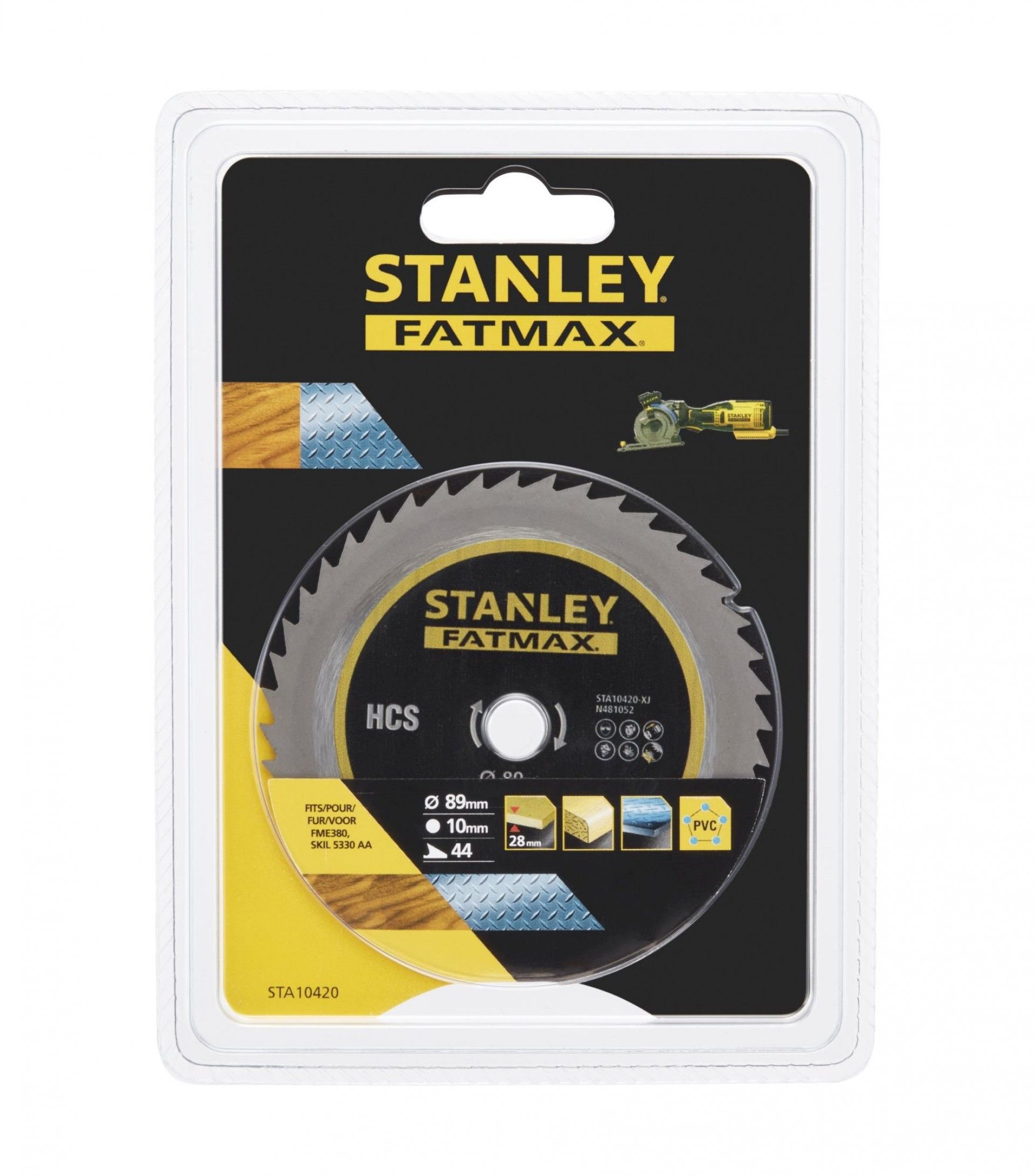 Disco de corte HSS de 89 mm - 80 Dentes refª STA10420-XJ STANLEY