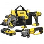 KIT SFMCK469M2-QW (APARAF+SERRA CIRCULAR+REBARBADORA+APARAFUSADORA IMPACTO) 2x4.0AH STANLEY