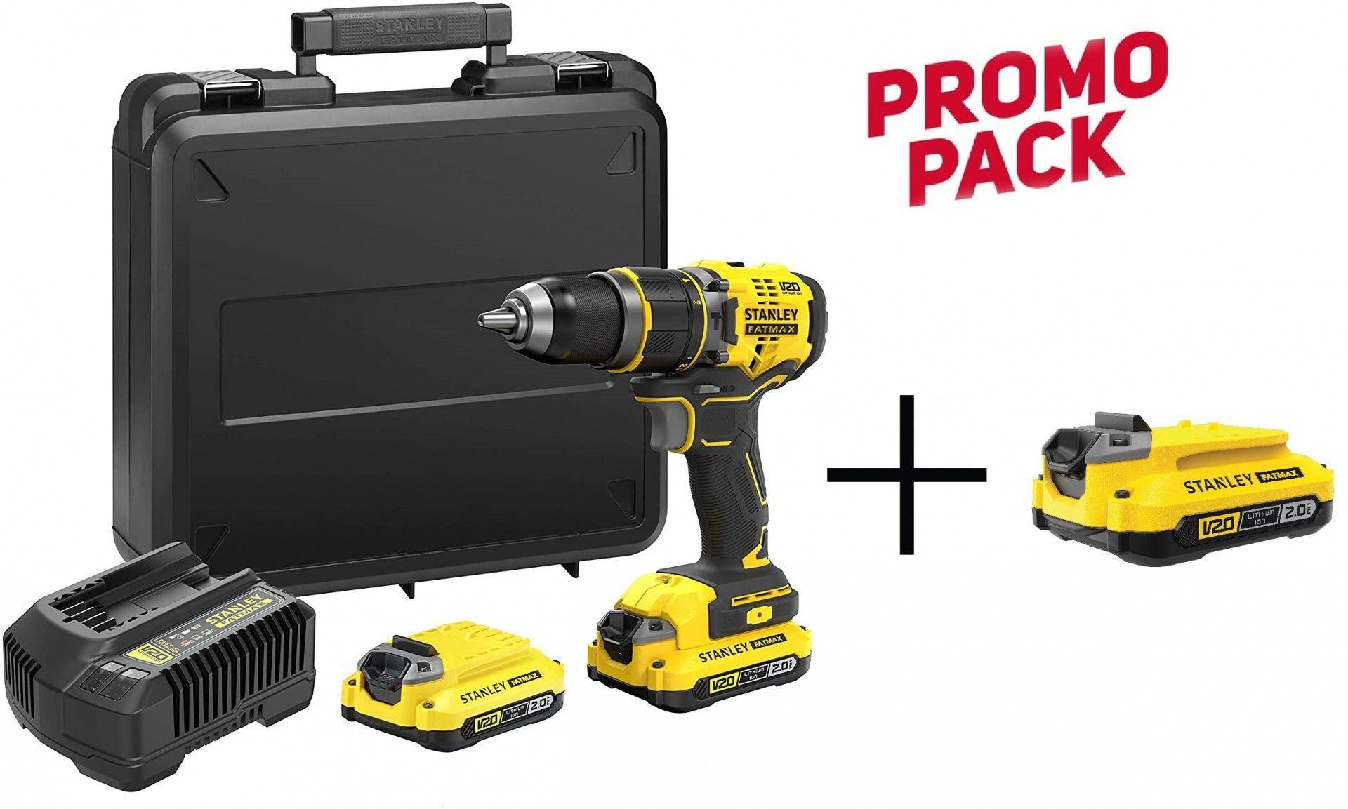KIT APARAFUSADORA SFMCD721D2K + BATERIA 2.0Ah SFMCB202 STANLEY