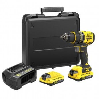 Aparafusadora sem escova V20 18V 80Nm com 2 baterias Li-Ion 2Ah ref SFMCD720D2K-QW STANLEY