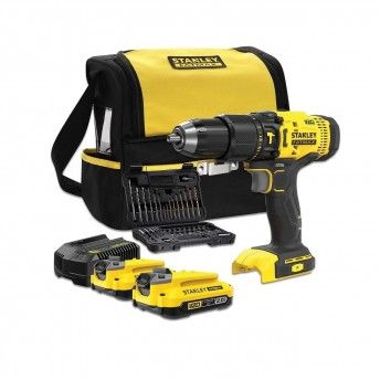 Aparafusadora SFMCD711DSA-QW 18v 2X2.0ah + 50 acessrios Stanley