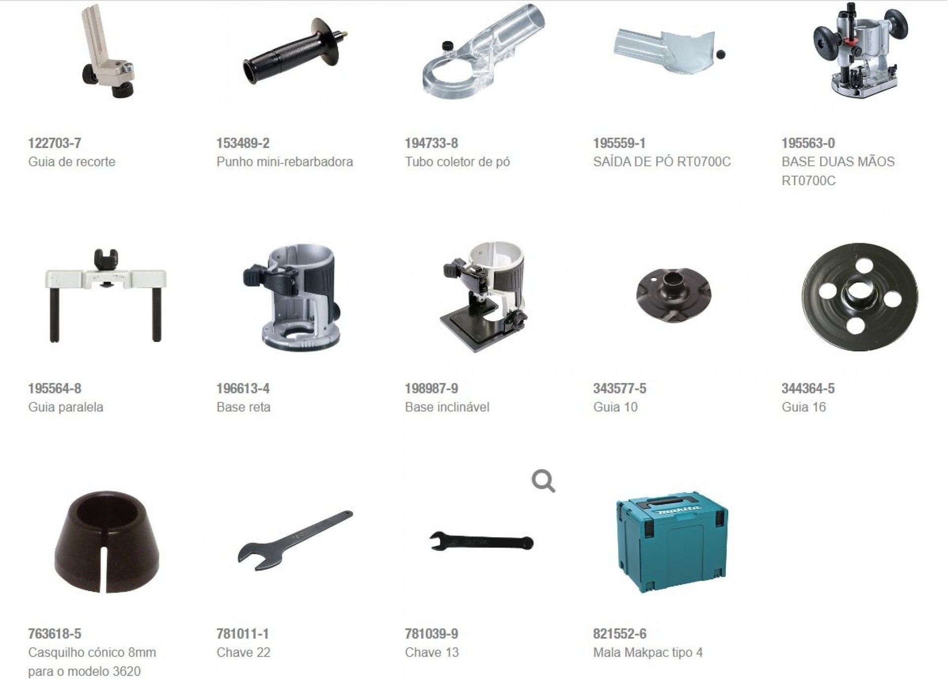 Fresadora multifunções 710W 8mm Vari RT0702CX2J Makita