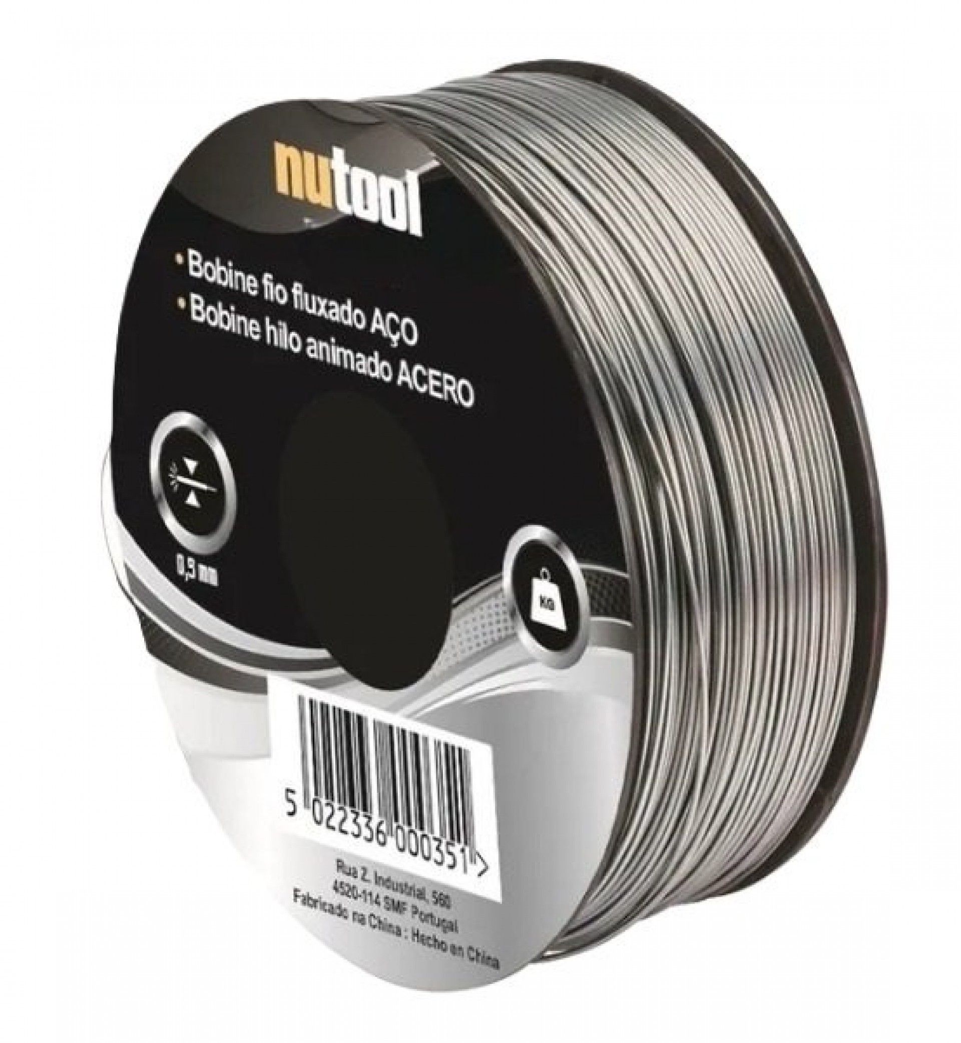 Bobine fio fluxado aço carbono 0.9mm 1Kg refª RSN0081 NuTool