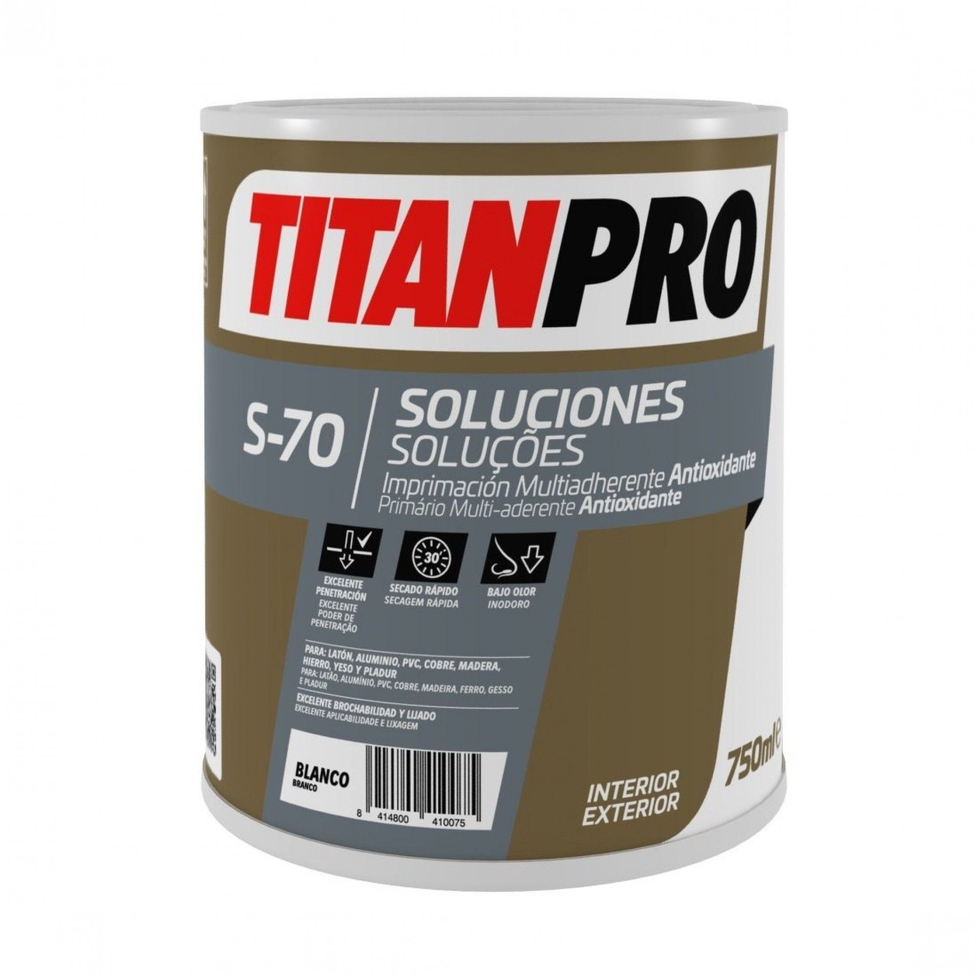 PRIMÁRIO S-70 MULTI ADERENTE ANTI-OXIDANTE 750ML BRANCO TITANPRO