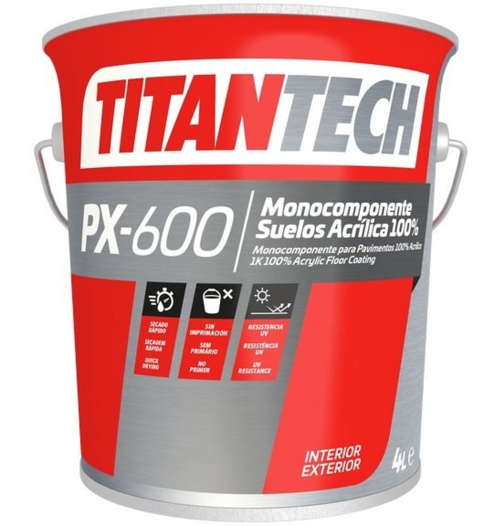 Tinta para Pavimentos PX-600 Cinza 4L refª X60472104 Titan