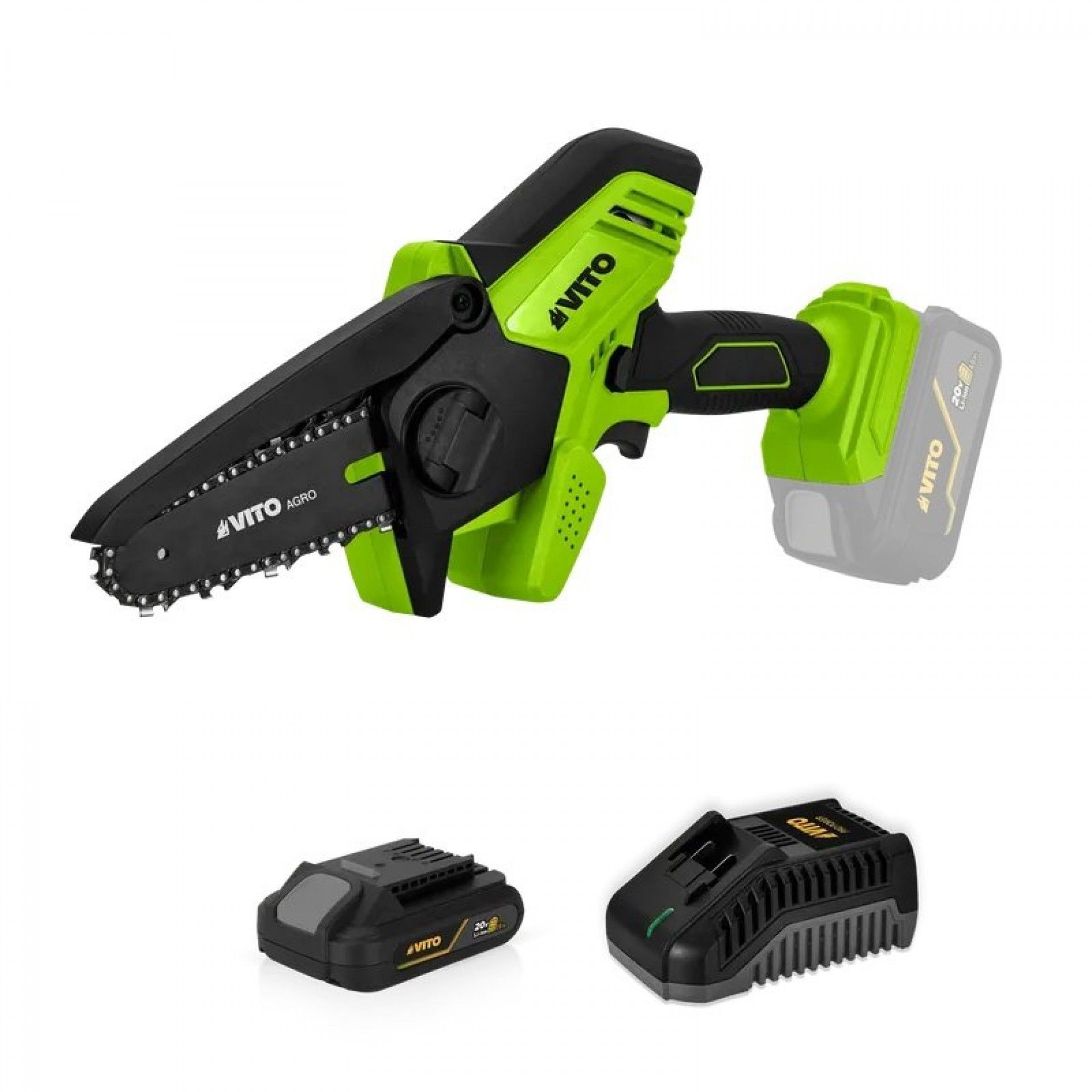 Mini podadora 100mm 1x2.0Ah c/carregador refª PACK7EGOGARDEN VITO