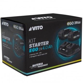 Starter kit 2x4.0Ah + carregador Duplo ref PACK3STARTEREGO Vito