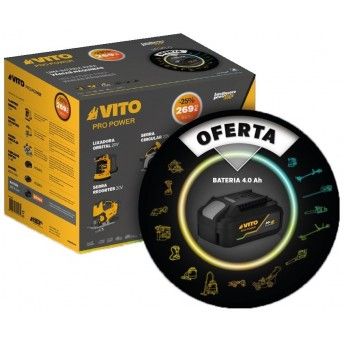 Lixadora + Tico-Tico + Serra Circular + 1bat 2.0Ah + 1bat 4.0Ah(oferta) + carregador ref PACK3EGO V