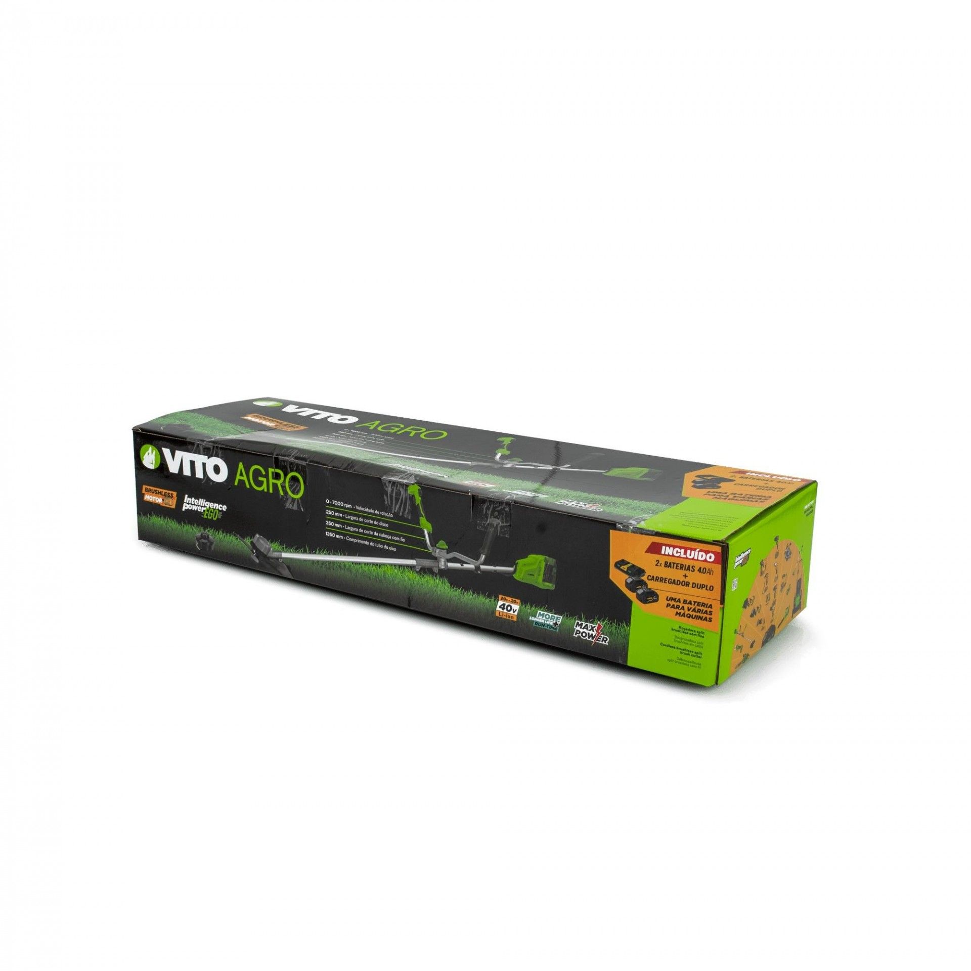 Roçadora 40v + bat. 4ah + carregador duplo refª PACK2EGOGARDEN VITO