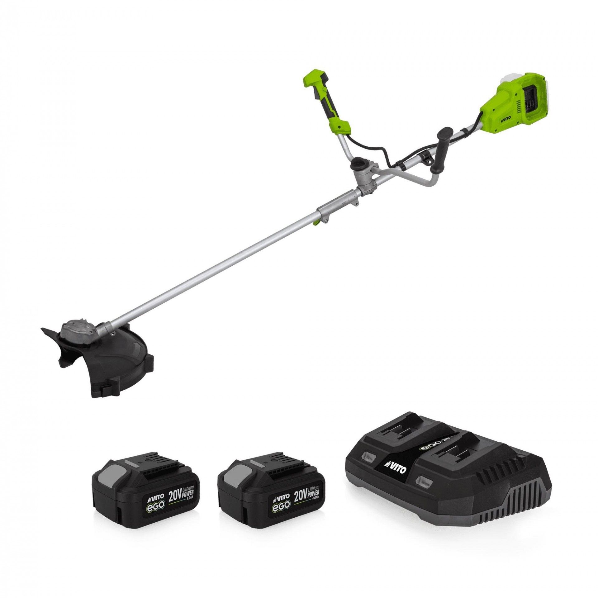 Roçadora 40v + bat. 4ah + carregador duplo refª PACK2EGOGARDEN VITO