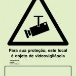 Sinal 15x20 Tipo 2 nº P3573 - locais sob videovigilância Sinal 15x20 Tipo 2 nº P3573 - locais sob videovigilância