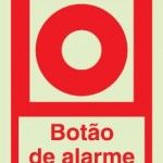 Sinal boto alarme, 100x150 ref P0525 Sinalux