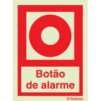 Sinal boto alarme, 100x150 ref P0525 Sinalux